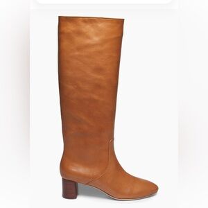 Loeffler Randall Gia 50MM Leather Boot tan safari color size 7.5
